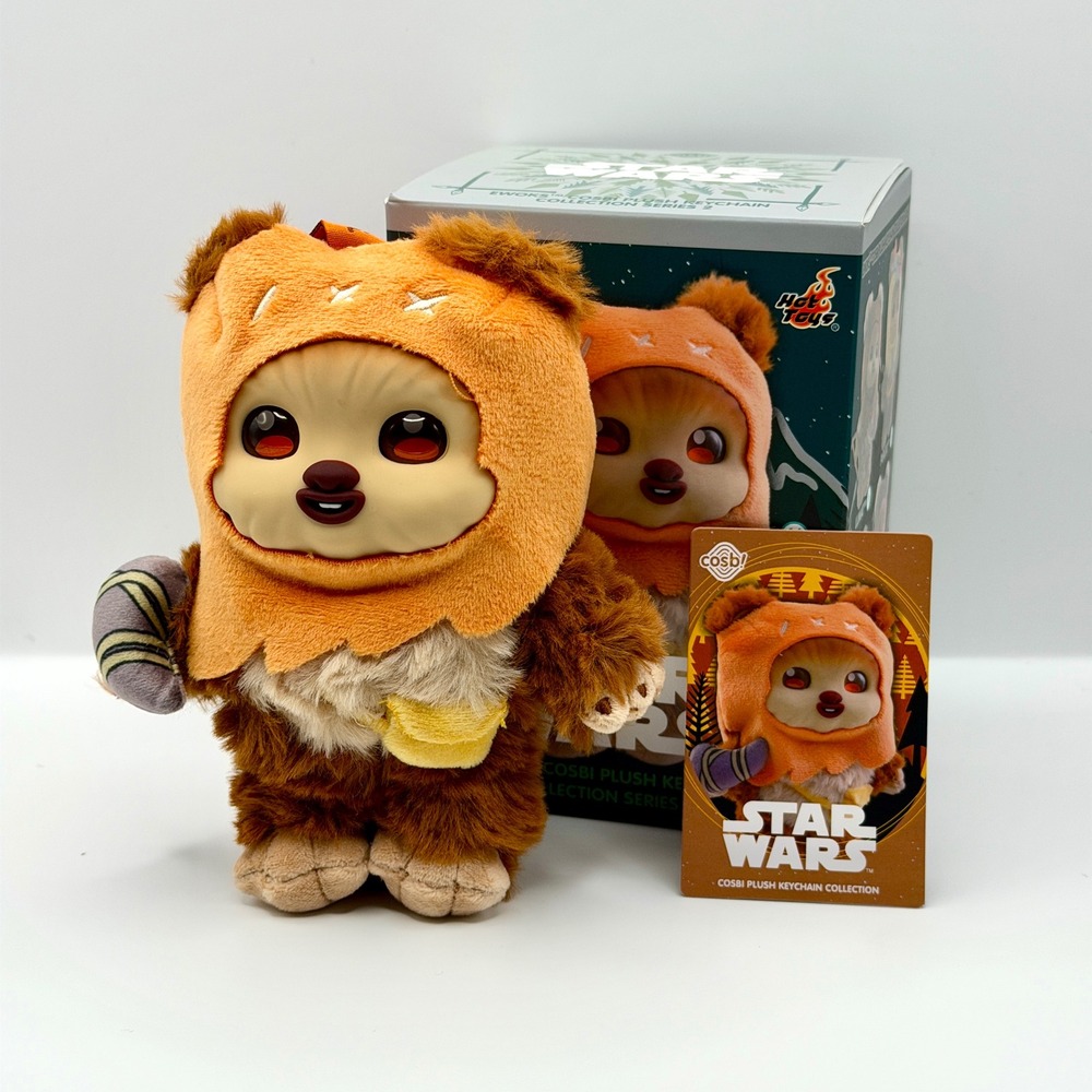 Hot Toys Star Wars Cosbi Series 2 Ewok Wicket Plush Keychain Figure with Box